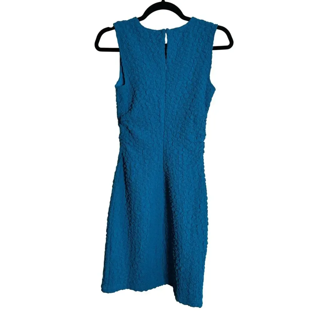ANTHROPOLOGIE NWT $148 Textured Mini Shift Dress Topaz Blue Size XS - Picture 6 of 12